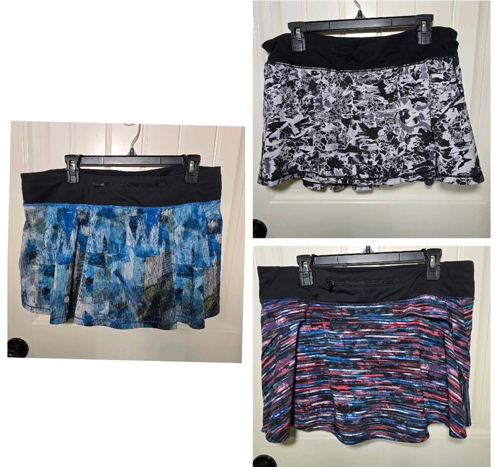 3 Lululemon Skirts Skorts Shorts Excellent Condition Womens Size 12